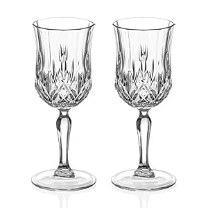DIAMANTE Dorchester Aperitif Port Glasses or Small Wine Glasses- Nick & Nora – Made from Premium Lead Free Crystal – Set of 2