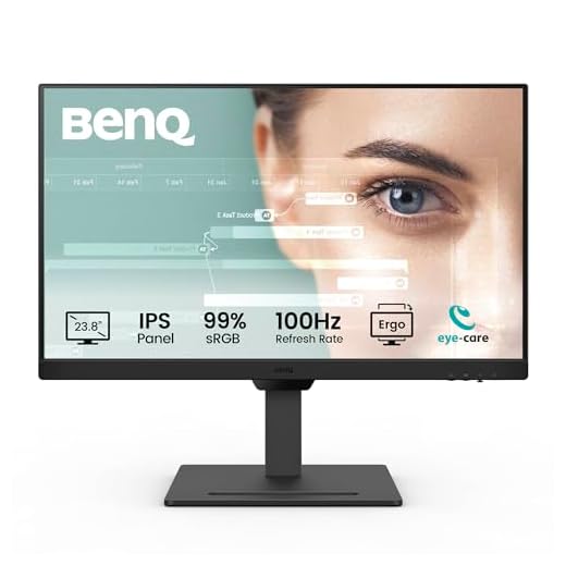 BenQ GW2490T Computer Monitor 24" 100Hz FHD 1920x1080p | IPS | Eye-Care Tech | Low Blue Light | Anti-Glare | Adaptive Brightness | Height and Tilt Adjustable | Built-in Speakers | DisplayPort | HDMI