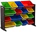 Humble Crew Supersized Toy Storage Organizer with 16 Removable Bins, Walnut/Primary – Large Toy Storage for Toddlers Ideal for Kids' Rooms, Playrooms, and Nurseries - Modern Toy Bins for Kids