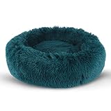 BVAGSS Small Dog Bed,Anti-Anxiety Donut Cuddler Cozy Soft Round Bed,Calming Plush Washable Round Flu