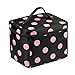 EN'DA Nylon Large Makeup bags Travel makeup bag with quality zipper single layer multifunctional cosmetics bag (Black)