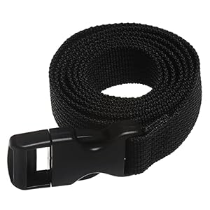 Gift_Source Spanngurte Zurrgurte Befestigungsriemen Schwarze Nylon Gurtband mit Verstellbare Schnallen Sicherungsgurte für Campingausrüstung, Rucksack, Schlafsack, Gepäck, Frachttransport, 2cm x 100cm