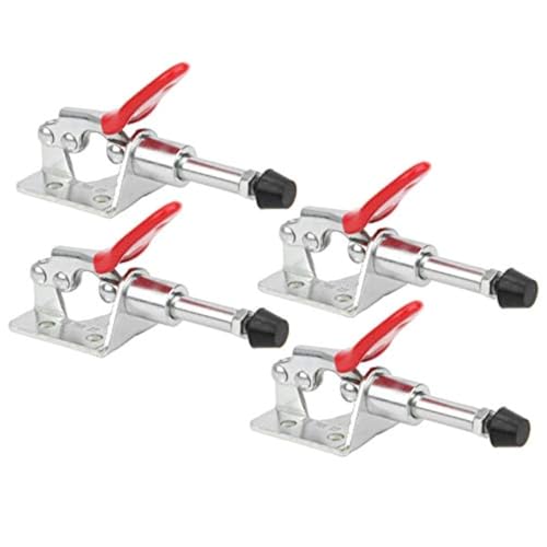 4-teilige Kippklemme feste Verriegelungslast 45 kg Push-Pull-Schnellspanner-Handwerkzeug GH-301AM für mechanische Arbeiten Holzbearbeitung Schweißen Formenbau elektronische Montage usw.