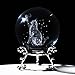 ZEERSHEE 60mm 3D Laser Etched Cat Crystal Ball with Moon Stars Cat Glass Paperweight Figurine for Cats Lovers Home Decor