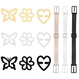Nogeqi 12 Stück BH Träger Clip Rücken, Unsichtbare BH Klammer Rücken, Elastische BH-Träger Halter, Bra Strap Clips, Verhindern Schultergurte Rutschen