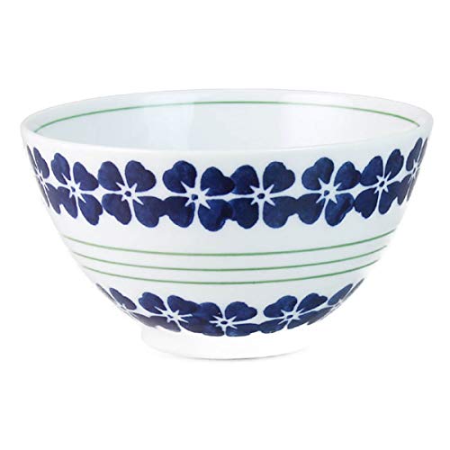 ランチャン 飯碗 ライスボウル  マルチ クローバー二色ライン N922773 φ11.6×6.5cm 波佐見焼 日本製
