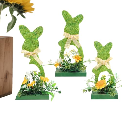 Décorations de lapin de Pâques en résine durable pour table et bureau - 2