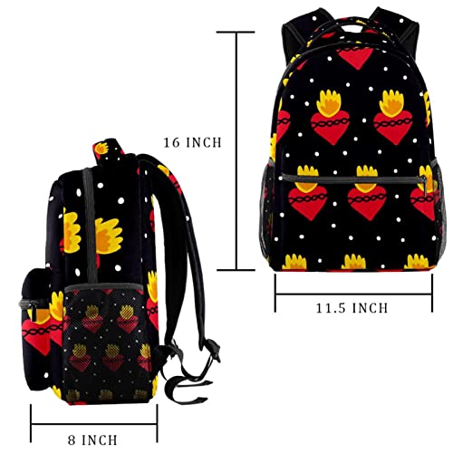 Sac à dos de voyage noir imprimé ananas pour week-end et cours - 2