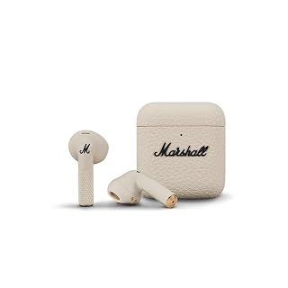 Marshall Minor Iv Wireless in Ear Earbuds with 30+ Hours of Playtime, Water-Resistant, Wireless Charging- Cream - Amazon product rated Grade A