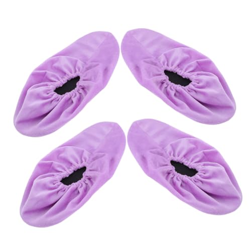 Mikikit Bowling Shoe Covers Purple 2 Pairs Women's Bowling Shoes Booties Sports Protector Supplies