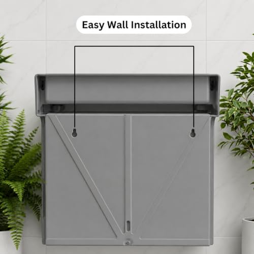 Image of BRANCO Bathroom Cabinet with Mirror | Storage Organiser | Strong Plastic Bathroom Shelves Wall Mounted | Mirror Cabinet (Metallic Grey)