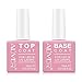 Produktbild Top Coat Base Coat UV LED Gel Nagellack Gellack Unterlack & Überlack Set Nägel Maniküre Kit 2 x15ml