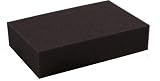 mmasport Polyuréthane mousse Bloc Caoutchouc Plume Feuille pour Rembourrage Coussins Canapés Chaises Jardin Protection Emballage Modélisme Mousse Mousse Mousse (Noir, 30 x 20 x 2,5 cm (1 Pièce))