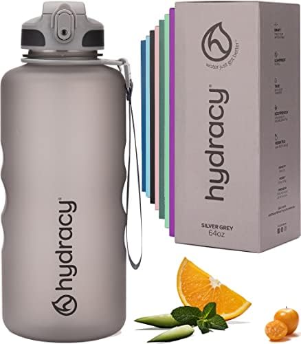 Hydracy Water Bottle with Time Marker - 500 ml 17 Oz BPA Free Water Bottle - Leak Proof & No Sweat Gym Bottle with Fruit Infuser Strainer - Ideal for Fitness or Sports & Outdoors Moonlight Green