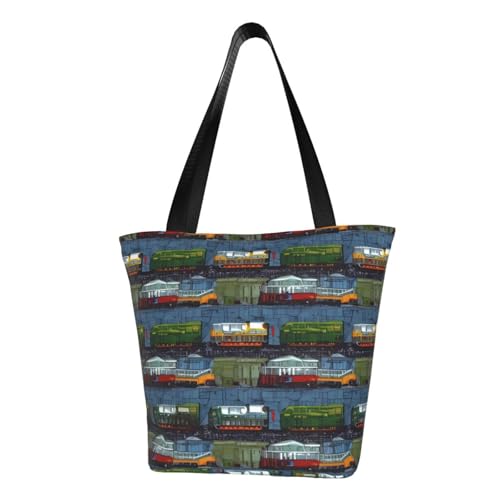 Sac fourre-tout train pour femme grand sac à bandoulière esthétique chic