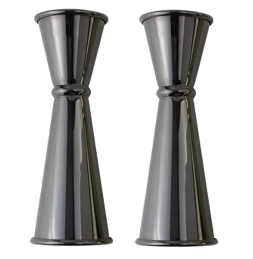 Doseur double face en acier inoxydable 304 noir mat pour le bar