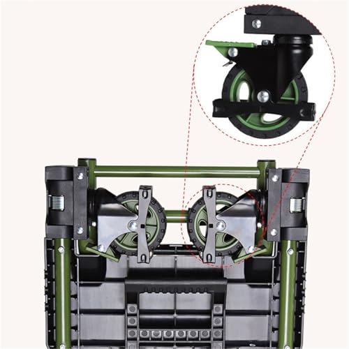 Chariot pliable escalier avec plateau renforcé et roulettes triples - 5
