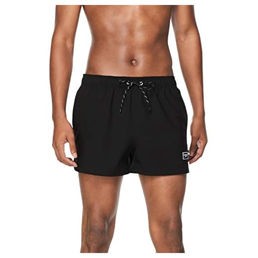 Speedo Men's Standard Swim Trunk Short Length Redondo Solid, Anthracite, Small