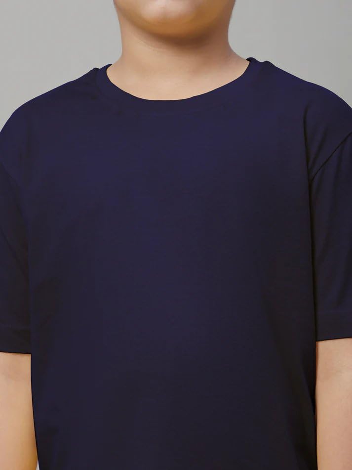 Sale Mart Boys' & Girls' T-Shirt (BPBTS-85_Navy Blue_13-14 Years ) 3