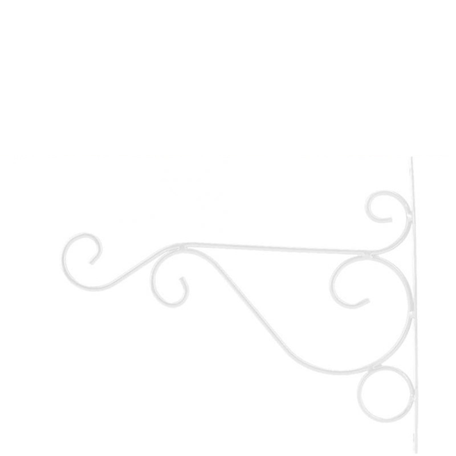 RGOEMHJ Iron Wall Hanging Rack 1PCS Flower Hook Bracket Hanger Art Plant Holder for Planter Flower(25x21cm-White)