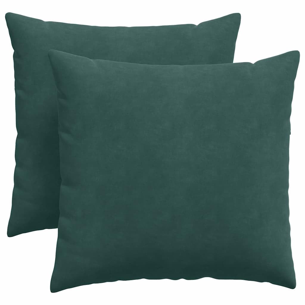 Sofakissen 2er Set Dunkelgrün 45 x 45 cm Aus Cordstoff