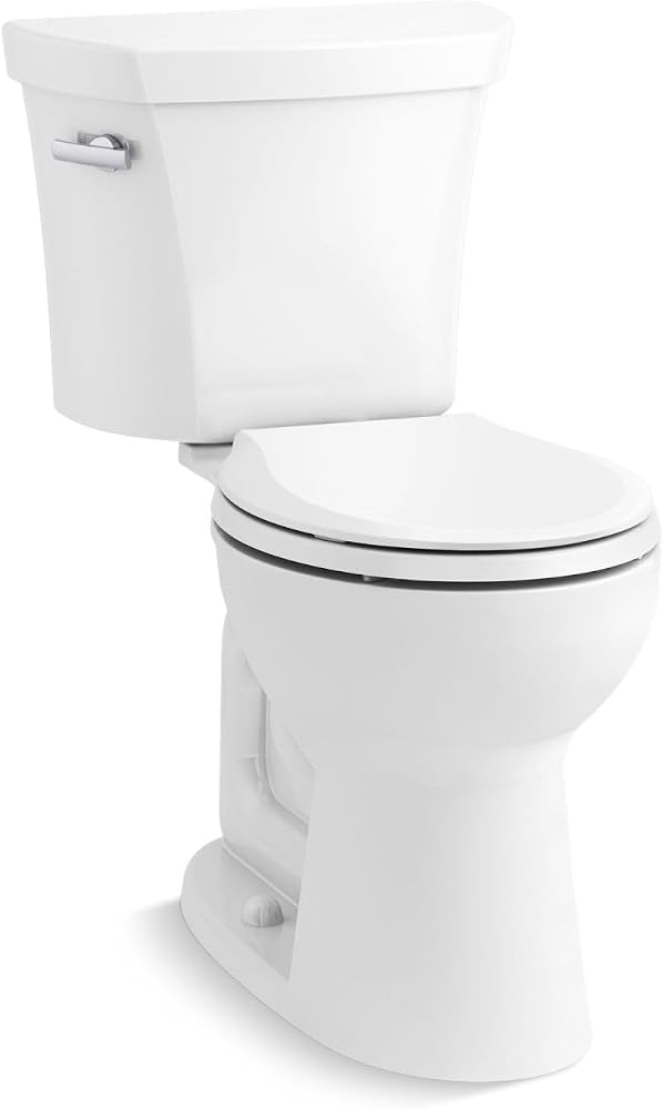 Kohler 43658-0 Highline® Two-piece round-front toilet, 1.6 gpf, White — 사진 1