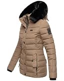 Navahoo Damen Winter-Steppjacke Milianaa mit abnehmbarer Kunstfellkapuze