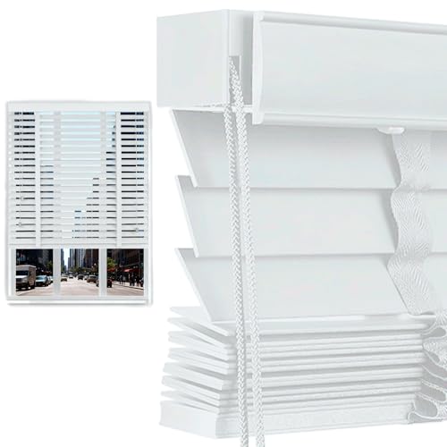 2" Slats Faux Wood Blinds, Wooden Window Blinds for Indoor,