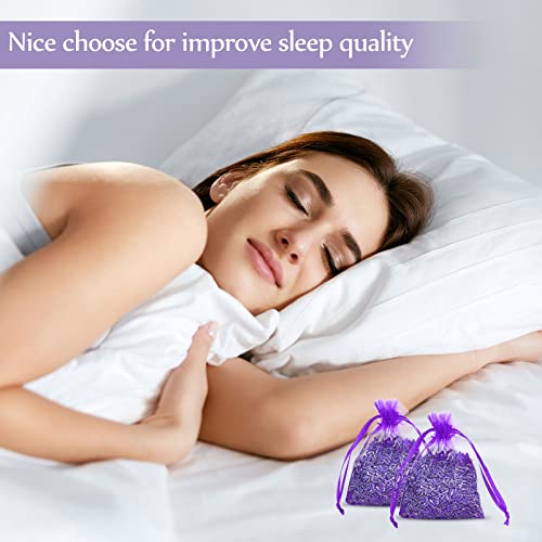 Linyuthia 80 Pack Lavender Sachets Bags Bulk French Purple Home Fragrance Natural Dried Lavender Bags For Home Bedroom Drawers Closets Wedding Bridal Shower Favors #TOP2