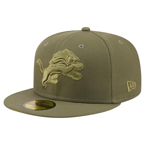 New Era Men's Olive Detroit Lions Color Pack 59FIFTY Fitted Hat