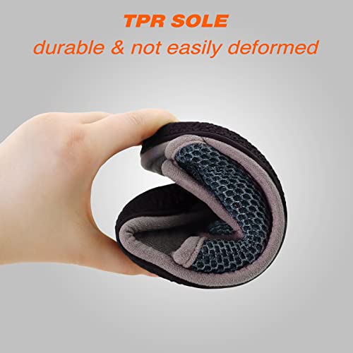 Walkfun Adjustable House Slippers For Men Open Toe Breathable Indoor Slip On Mens Slides Sandals With Memory Foam For Bedroom,Patio(11-12,Grey) #TOP2