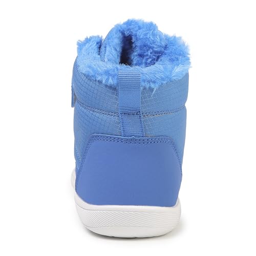 Winter Warm Children's Snow Boots Wide Toe Barefoot Snow Boots Girl Boy Outdoor Casual Shoes Toddler/Little/Big Kids Winter Shoe (D2506-blue, Toddler, 2, Digital, US Shoe System, Wide Leg Pants)4