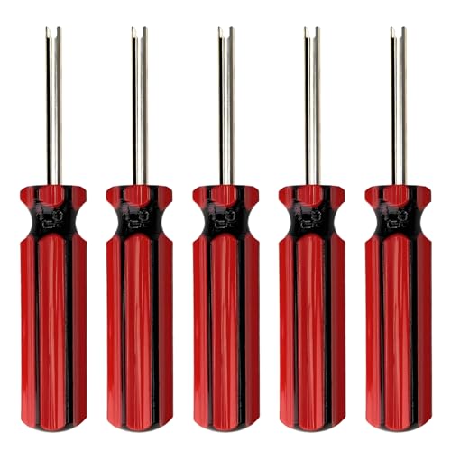 VOTNMIC 5Pcs Tire Valve Stem Removal Tool - Premium Single Heads Valve Core Remover,Great Tire Valve Tool for Schrader Valve Cores (5Pieces Single Heads Valve Tools)