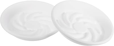 PATIKIL Plant Saucer Drip Tray 8.3 Inch, 2 Pack Plastic Round Planter Trays Flower Pot Drainage Dish Plates Bases for Indoor Outdoor Home Garden Office Space, White