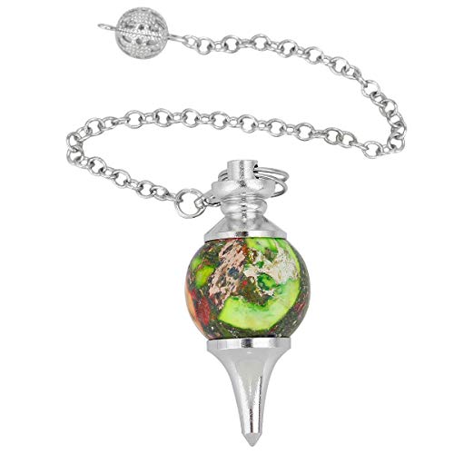 SUNYIK Sea Sediment Jasper Stone Point Healing Dowsing Reiki Chakra Pendulum