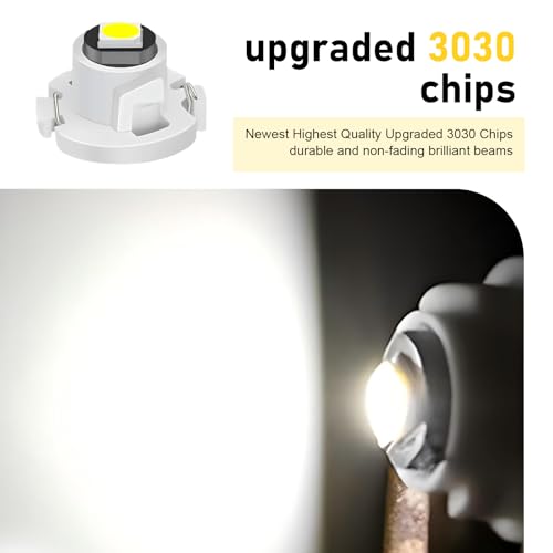 10 bombillas LED T4.2 para auto, luz blanca miniatura 5