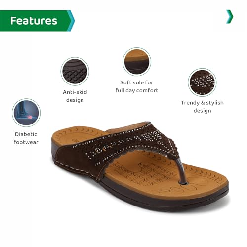 Image of ORTHO JOY doctor Slipper for women Fancy || Orthopedic Women's Slipper || Regular Wear slippers For Women