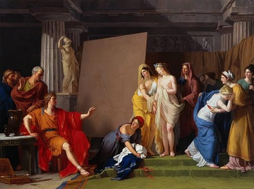 Poster Vincent Zeuxis choisit ses modèles image d'Hélène toile d'art 60x90cm