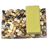 Stone Pebbles Soap Dish for Shower and Bathroom, Natural Soap Holder to Keep the Soap Dry