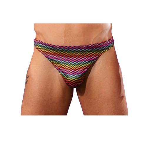 Body Aware Rainbow Satin Men's Thong - Sexy Underwear for Men