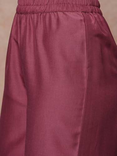 Image of Globus Women Kurta Set (8909389015365 Purple L)