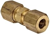 Dixon  62C-04 Brass Compression Tube Fitting, Union, 1/4