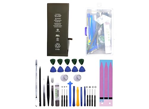 ICONIQ World Premium Battery Replacement for iPhone 6S Plus – 2,750mAh Zero Cycle Full Capacity Battery with 30-Piece Tool Kit & Extra Adhesive Strips with Tool Organizer Box