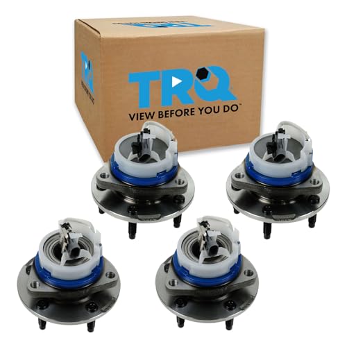 Image of TRQ 2 Piece Front Rear Wheel Bearing & Hub Assembly Set Compatible with 2005-2011 Cadillac STS