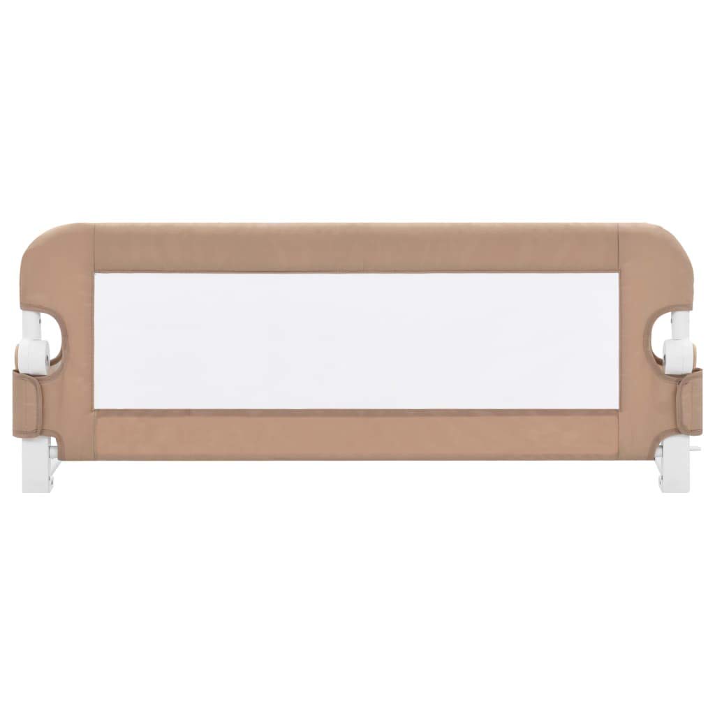 Festnight Barra de Seguridad Barandilla de Seguridad Cama de Niño Poliéster Taupe 102x42 cm
