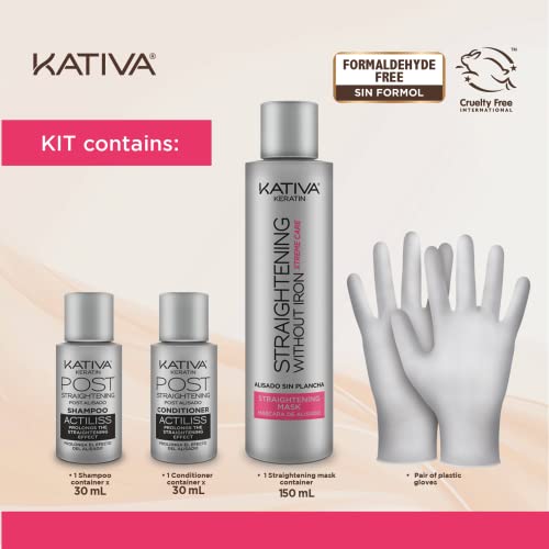 Kativa Anti-Frizz Xtreme Care, Home Use Straightening Treatment, Rebuild Damaged Hair And Straighten Waves And Frizz With Keratin And Cupuaçu, Paraben Free, Cruelty Free, Formaldehyde Free #TOP5
