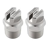 The Lord of the Tools 2pcs 1/4BSPT Male Thread High Pressure Nozzle 0.91mm Orifice 110° Spray Angle Compatible with Prochem