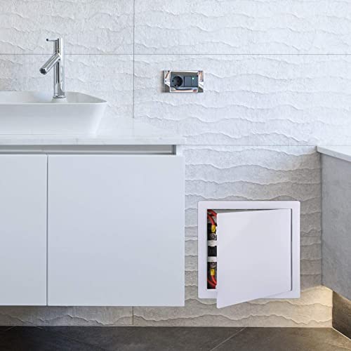 Pnkkodw Plumbing Access Panel For Drywall 12 X 12 Inch Plastic Access Door Removable Wall Access Panel Ceiling Reinforced Hinged Durable White #TOP6