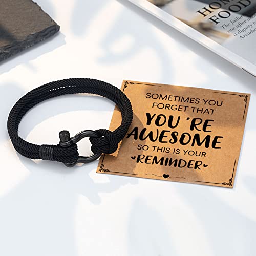 Pinkdodo Mens Gifts, Birthday Thank You Appreciation Gifts For Him Men Teen Boys, Cool Inspirational Bracelet Back To School Gifts Ideas For Him Men Teenage Teen Boys Jewelry Presents #TOP3