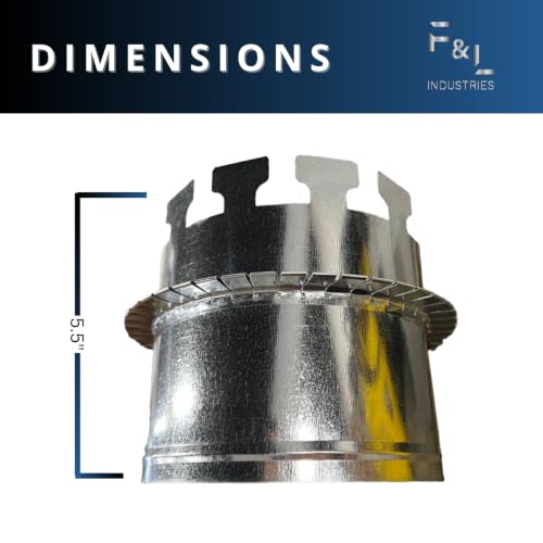 F&L Indutries 16 inch Duct Board Collar in 28 Gauge Galvanized Steel, Tab Collar for R4, R6 and R8 Ductboard Insulation Compatible With All Ductboard Thicknesses - Made in the USA. by F and L Aluminum Parts - Used condition - Image 3